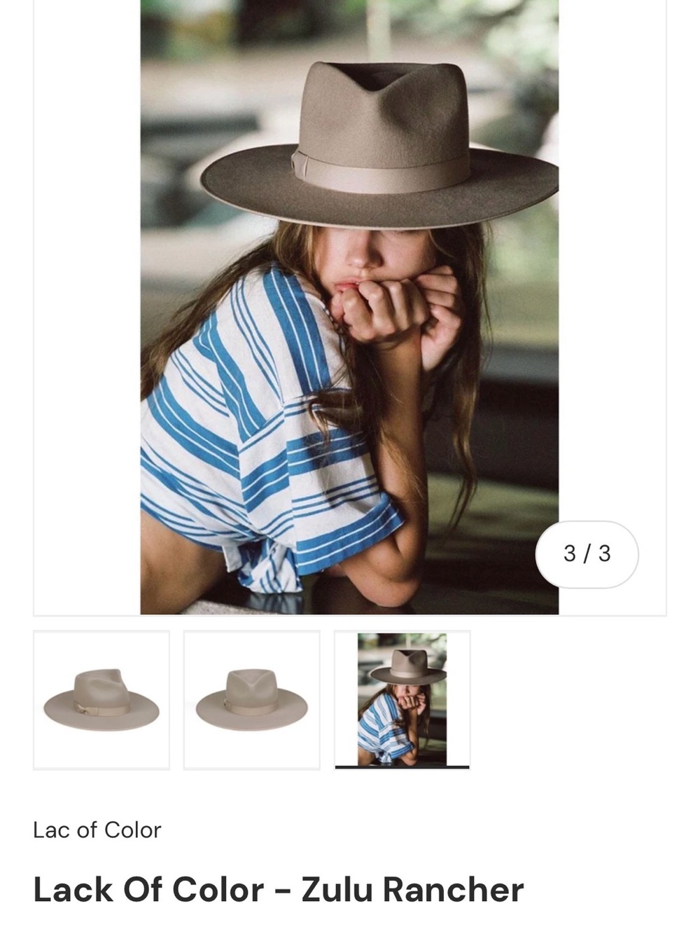 Lack Of Color Zulu Rancher Hat in Taupe